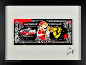 SKYYLOFT - Formel 1 Ferrari F 40 Dollar - Bild mit Museumsglas und Bilderrahmen