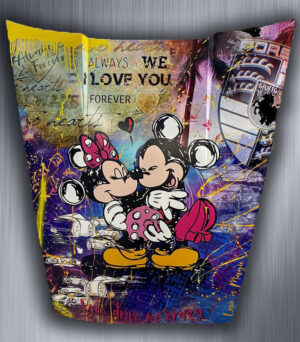 SKYYLOFT - Motorhaube Porsche 911 - YOU DRIVE ME CRAZY - Mickey & Minnie
