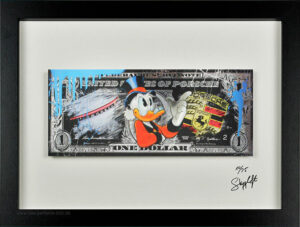 SKYYLOFT - Porsche Dagobert Dollar - Bild mit Museumsglas und Bilderrahmen