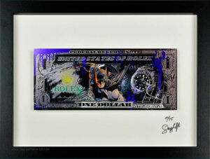 SKYYLOFT - Rolex Batman Dollar - Bild mit Museumsglas und Bilderrahmen