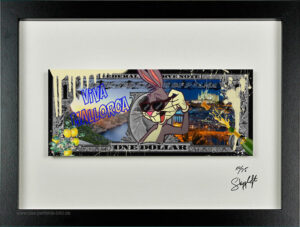 SKYYLOFT - Viva Mallorca Dollar - Bild mit Museumsglas und Bilderrahmen