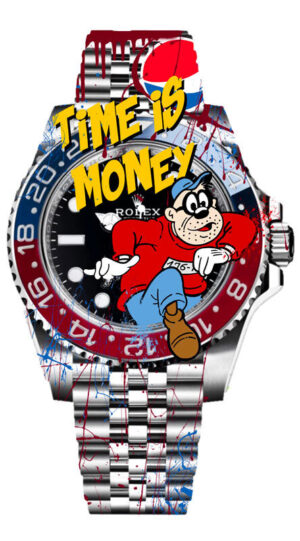 SKYYLOFT - Watch Panzer Knacker - Time is money - Original Wandbild auf Acryl