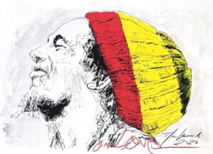 Thomas Jankowski Bilder - BOB MARLEY - ONE LOVE - Original Mischtechnik (UNIKAT)