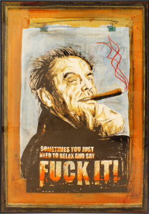 Thomas Jankowski Bilder - JACK NICHOLSON - FUCK IT - Version blau - Original Mis...