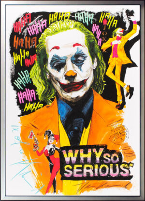 Thomas Jankowski Bilder - JOKER - WHY SO SERIOUS - 50x70cm - Original Mischtechn...