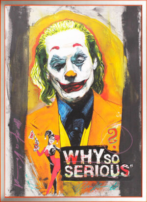 Thomas Jankowski Bilder - JOKER - WHY SO SERIOUS - 50x70cm - Original Mischtechn...