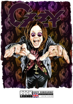 Thomas Jankowski Bilder - Ozzy Osbourne - serielles Unikat - Original Mischtechn...