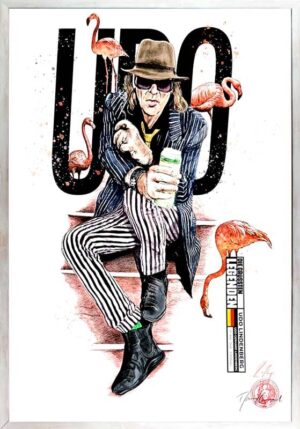 Thomas Jankowski Bilder - UDO's Flamingos - serielles Unikat - Original Mischtec...