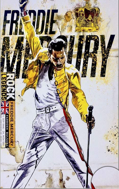 Thomas Jankowski - FREDDIE MERCURY - 67x100cm - Original Mischtechnik (Unikat)