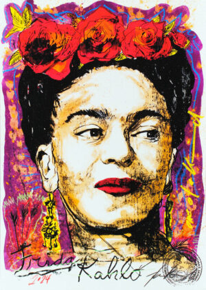 Thomas Jankowski - FRIDA KAHLO - violett - Edition small - Original Mischtechnik...