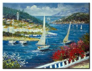 Totti Moreno - Der Blick von der Promenade-80 x 110 cm