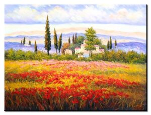 Totti Moreno - Mohnwiese in der Toskana-90 x 120 cm