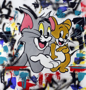ULLDEVIDRE - TOM & JERRY - original Gemälde auf Leinwand