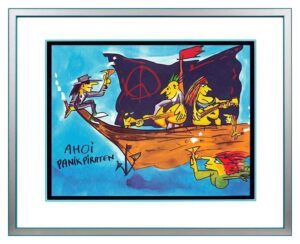 Udo Lindenberg Bilder - AHOI PANIK PIRATEN - original Grafik handsigniert