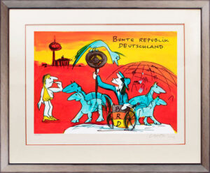 Udo Lindenberg Bilder - BUNTE REPUBLIK DEUTSCHLAND - Original Grafik handsignier...
