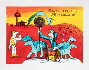 Udo Lindenberg Bilder - BUNTE REPUBLIK DEUTSCHLAND - Original Grafik handsignier...