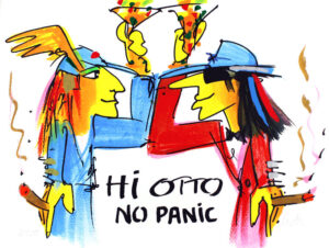 Udo Lindenberg Bilder - HI OTTO - NO PANIC -  Original Grafik handsigniert