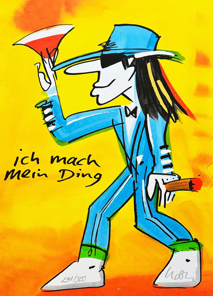 Udo Lindenberg Bilder - ICH MACH MEIN DING - Edition 2025 - Original Grafik han...