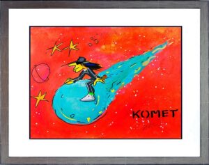 Udo Lindenberg Bilder - KOMET - Red Edition - Original Grafik handsigniert