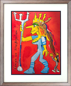 Udo Lindenberg Bilder - Königin von Scheißegalien - Original Grafik handsigniert
