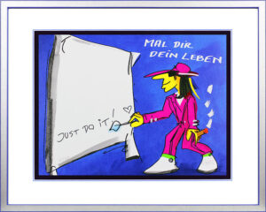 Udo Lindenberg Bilder - MAL DIR DEIN LEBEN - JUST DO IT - Unikat durch HANDBESCH...