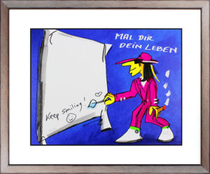 Udo Lindenberg Bilder - MAL DIR DEIN LEBEN - KEEP SMILING - Unikat durch HANDBES...