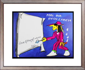 Udo Lindenberg Bilder - MAL DIR DEIN LEBEN - LOVE AND HAPPINESS - Unikat durch H...