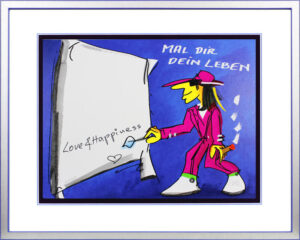Udo Lindenberg Bilder - MAL DIR DEIN LEBEN - LOVE AND HAPPINESS - Unikat durch H...