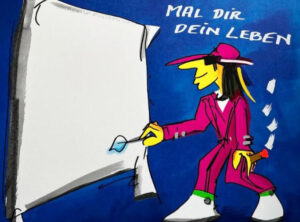 Udo Lindenberg Bilder - MAL DIR DEIN LEBEN - Original Grafik handsigniert