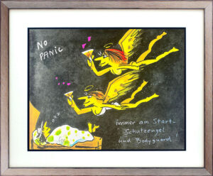 Udo Lindenberg Bilder - NO PANIC - SCHUTZENGEL - Original Grafik handsigniert