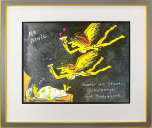 Udo Lindenberg Bilder - NO PANIC - SCHUTZENGEL - Original Grafik handsigniert