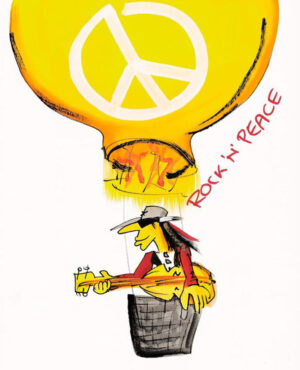 Udo Lindenberg Bilder  - ROCK - N - PEACE - Original Grafik handsigniert