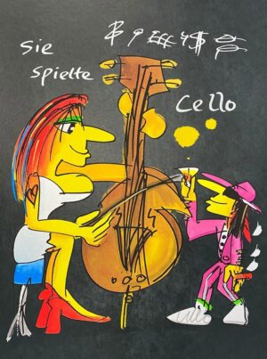 Udo Lindenberg Bilder - SIE SPIELTE CELLO - Edition 2025 - original handsigniert...