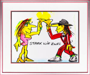 Udo Lindenberg Bilder - STARK WIE ZWEI - Original Grafik handsigniert