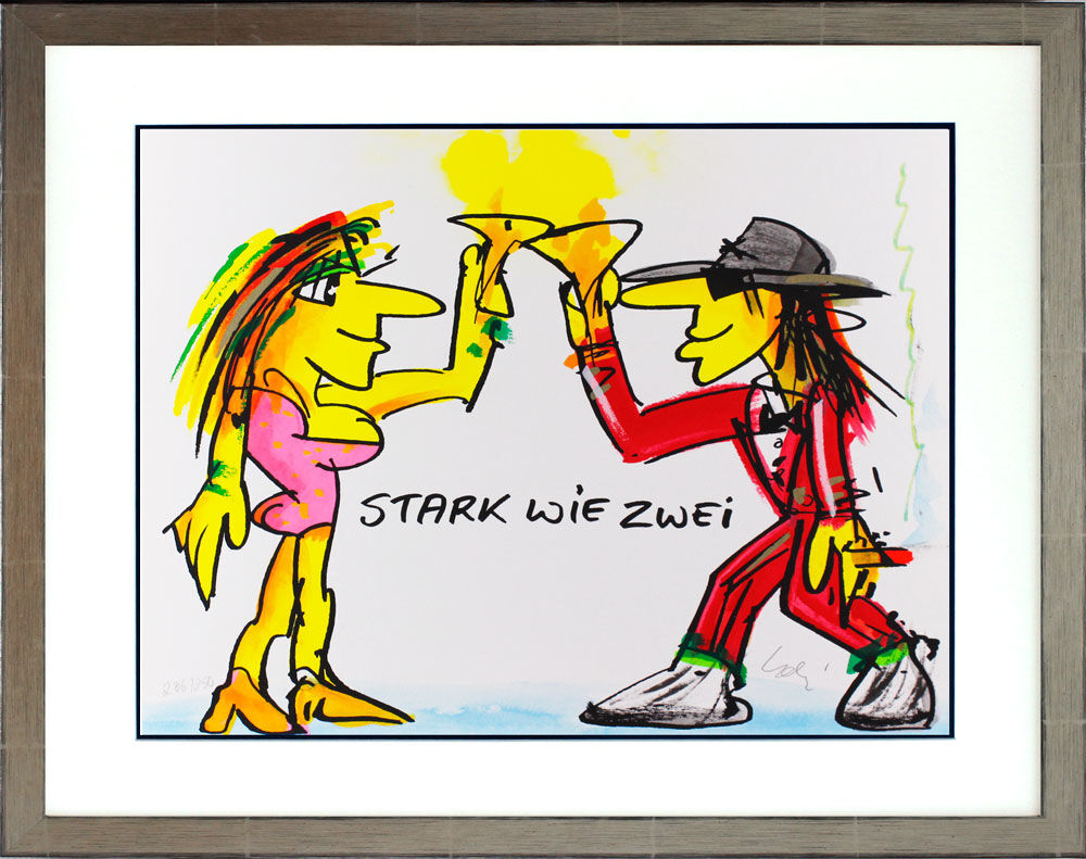 Udo Lindenberg Bilder - STARK WIE ZWEI - Original Grafik handsigniert