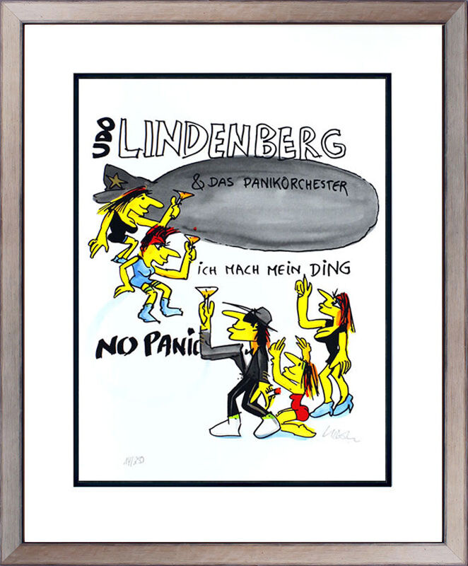 Udo Lindenberg Bilder - UDO LINDENBERG - PANIKORCHESTER - Original Grafik handsi...