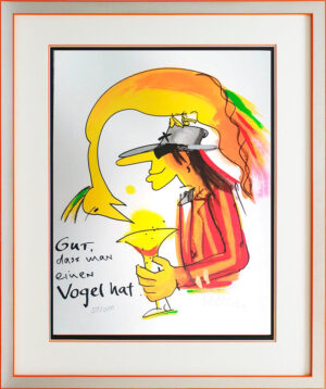 Udo Lindenberg Bilder " Gut dass man einen Vogel hat " - original Grafik