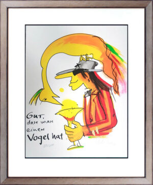 Udo Lindenberg Bilder " Gut dass man einen Vogel hat " - original Grafik