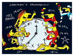 Udo Lindenberg COOLMAN'S TAGESABLAUF - original Grafik handsigniert