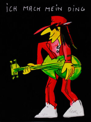 Udo Lindenberg - ICH MACH MEIN DING - Black Edition - original Grafik handsignie...