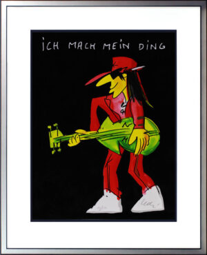Udo Lindenberg - ICH MACH MEIN DING - Black Edition - original Grafik handsignie...