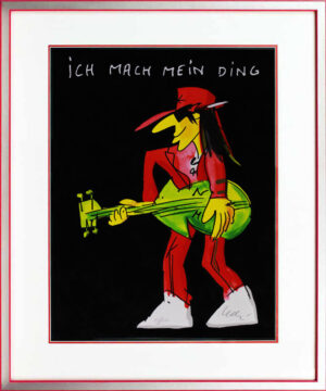 Udo Lindenberg - ICH MACH MEIN DING - Black Edition - original Grafik handsignie...