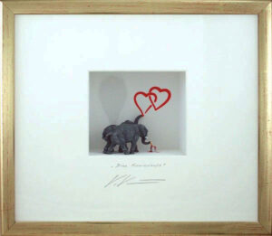 Volker Kühn - Dicke Freundschaft - orig. 3D-Bildobjekt