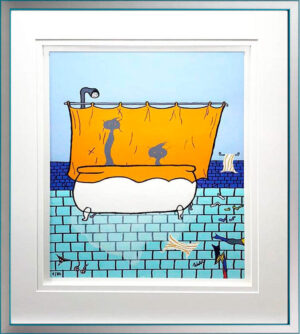 Walter "80 Euro WALDI" Lehnertz - DIE BADEANNE - original SIebdruck handsigniert