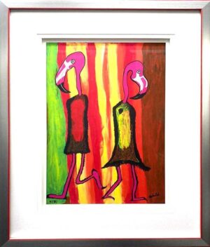 Walter "80 Euro WALDI" Lehnertz - OLD FLAMINGO - original Siebdruck handsigniert