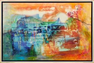 Wolfgang & Djamila Fierek - Abandoned Beauties - Handgemaltes Acrylbild im Schat...