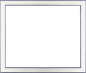 James Rizzi Bilderrahmen Silber-Blau mit Museumsglas-20 x 24cm