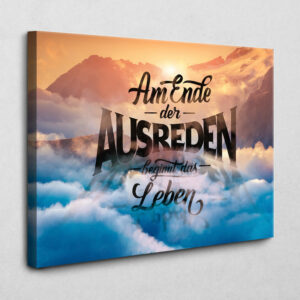 Am Ende der Ausreden 140 x 105 cm 4 cm