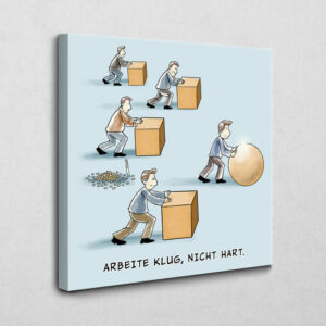 Der Klügere gewinnt 100 x 100 cm 4 cm