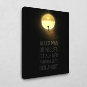 Ãberwinde die Angst 105 x 140 cm 4 cm